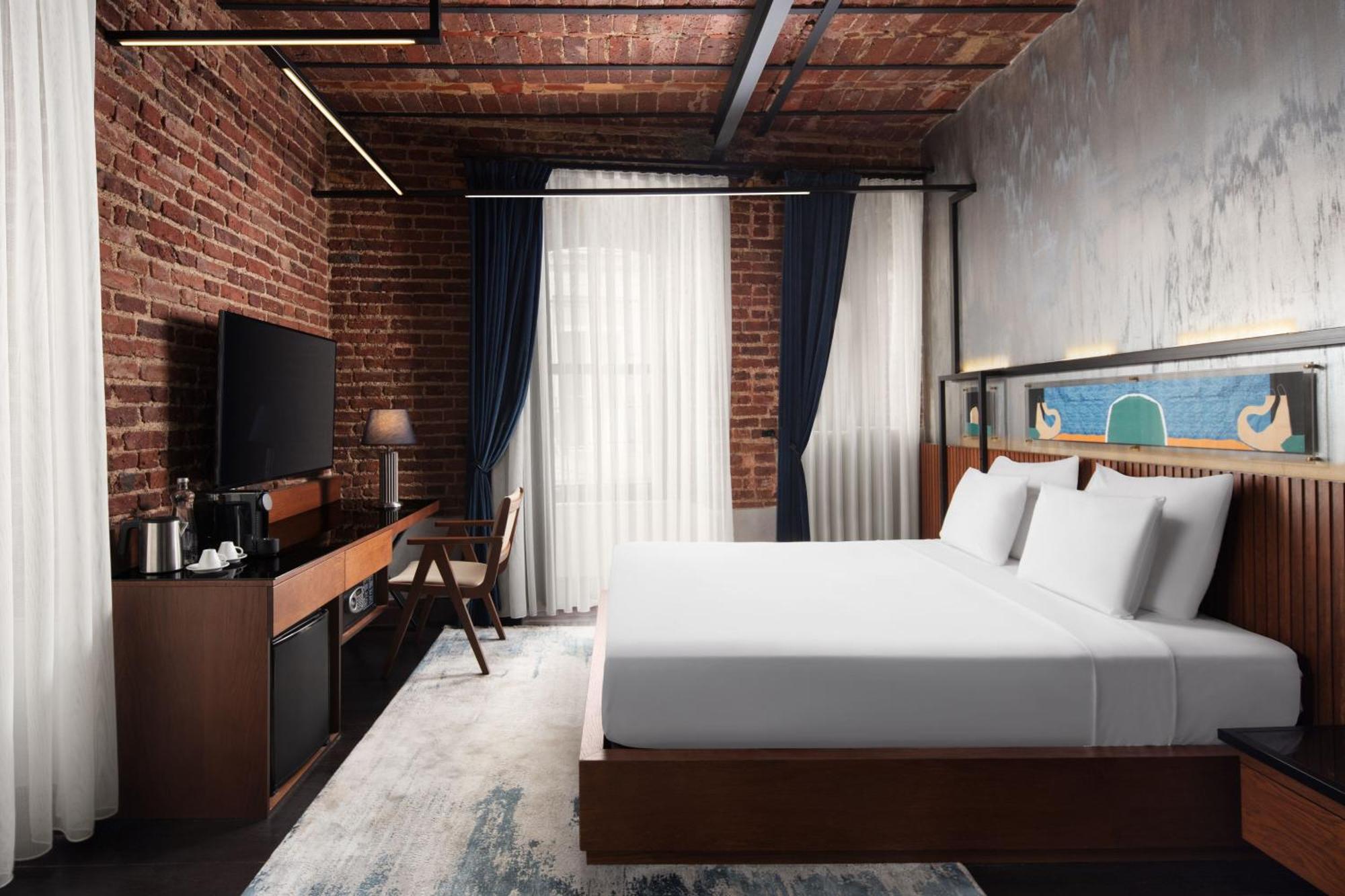 Decamondo Galata, A Tribute Portfolio Hotel Istanbulská provincie Exteriér fotografie A rendering of a guest room at the forthcoming Hotel Indigo in the South Loop.